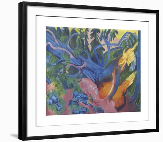 Uprooted Tree-Ernst Ludwig Kirchner-Framed Premium Giclee Print