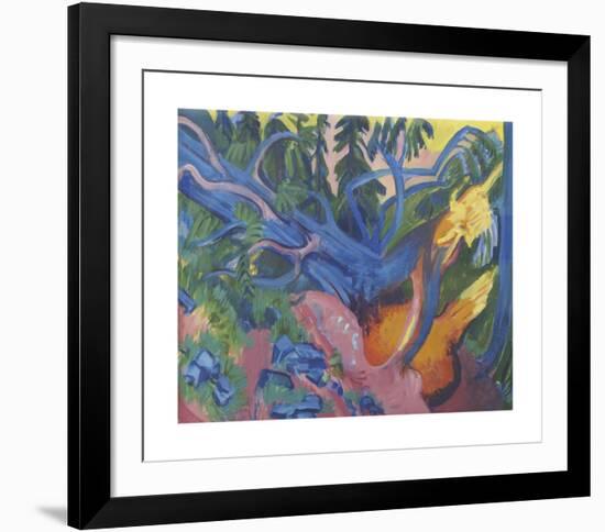 Uprooted Tree-Ernst Ludwig Kirchner-Framed Premium Giclee Print