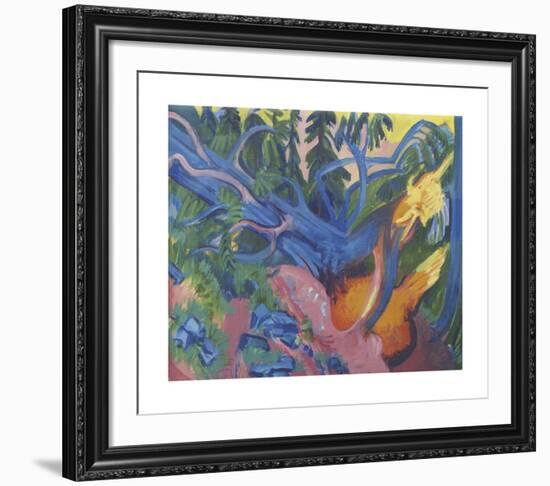 Uprooted Tree-Ernst Ludwig Kirchner-Framed Premium Giclee Print