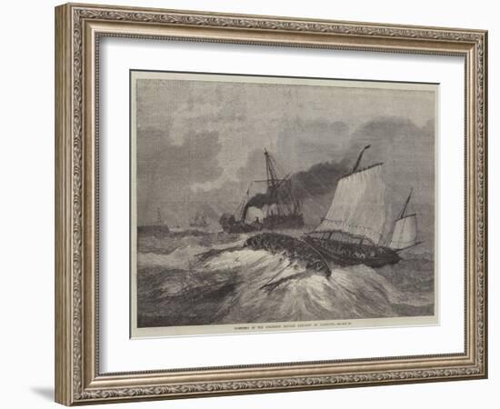 Upsetting of the Gorleston Salvage Life-Boat at Yarmouth-null-Framed Giclee Print