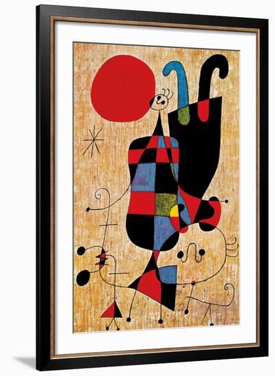 Upside-Down Figures-Joan Miro-Framed Art Print