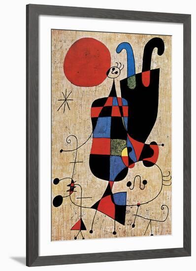 Upside-Down Figures-Joan Miro-Framed Art Print