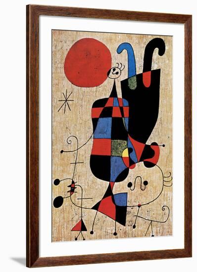 Upside-Down Figures-Joan Miro-Framed Art Print