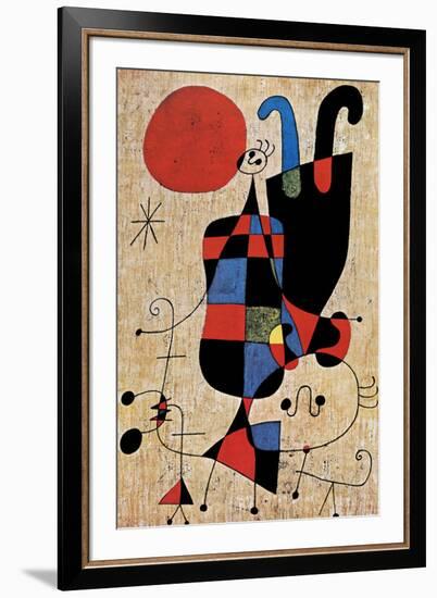 Upside-Down Figures-Joan Miro-Framed Art Print