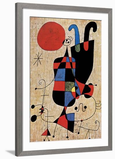 Upside-Down Figures-Joan Miro-Framed Art Print