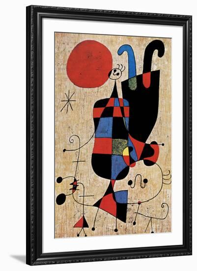 Upside-Down Figures-Joan Miro-Framed Art Print