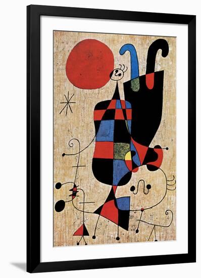 Upside-Down Figures-Joan Miro-Framed Art Print