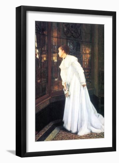 Upstairs-James Tissot-Framed Art Print