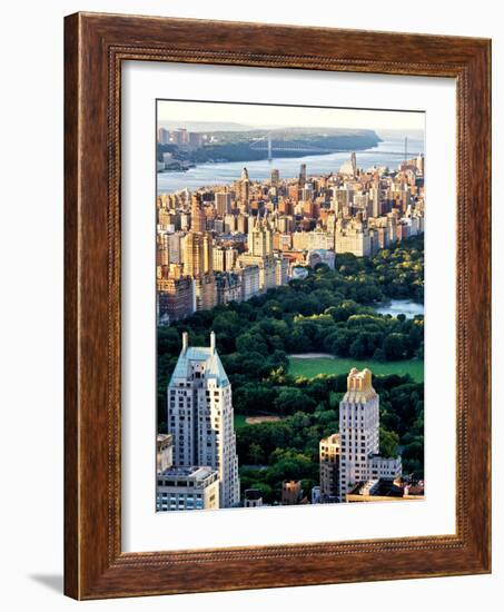 Uptown Manhattan and Central Park from the Viewing Deck of Rockefeller Center, New York-Philippe Hugonnard-Framed Photographic Print