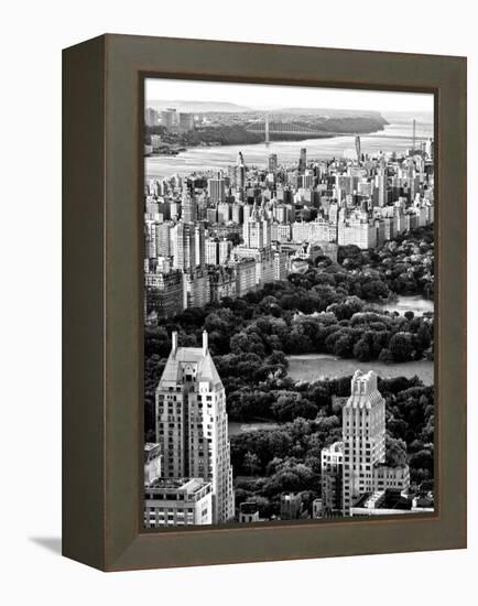 Uptown Manhattan and Central Park from the Viewing Deck of Rockefeller Center, New York-Philippe Hugonnard-Framed Premier Image Canvas