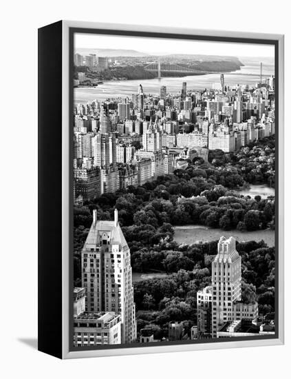 Uptown Manhattan and Central Park from the Viewing Deck of Rockefeller Center, New York-Philippe Hugonnard-Framed Premier Image Canvas