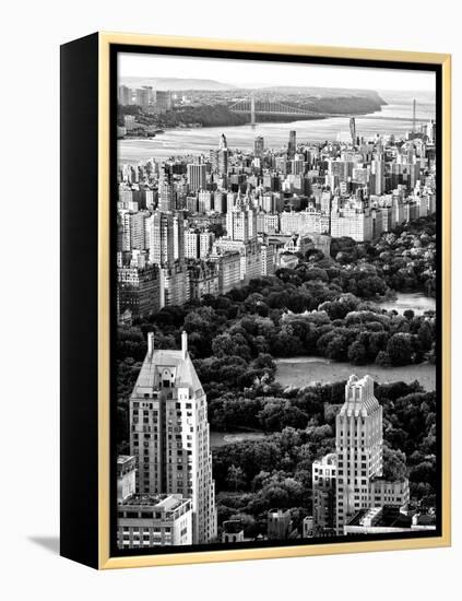 Uptown Manhattan and Central Park from the Viewing Deck of Rockefeller Center, New York-Philippe Hugonnard-Framed Premier Image Canvas