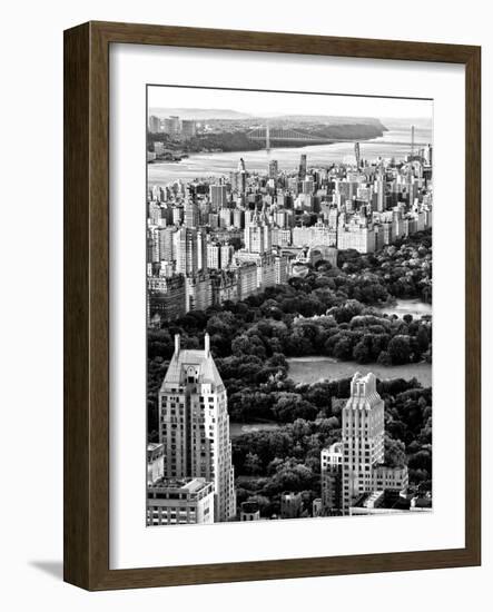 Uptown Manhattan and Central Park from the Viewing Deck of Rockefeller Center, New York-Philippe Hugonnard-Framed Photographic Print