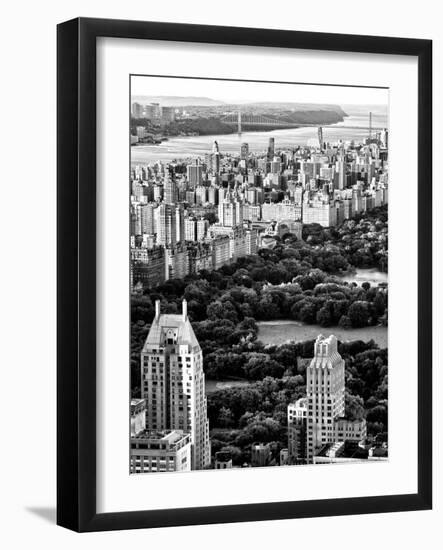 Uptown Manhattan and Central Park from the Viewing Deck of Rockefeller Center, New York-Philippe Hugonnard-Framed Photographic Print