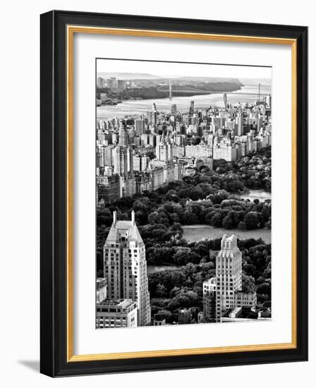 Uptown Manhattan and Central Park from the Viewing Deck of Rockefeller Center, New York-Philippe Hugonnard-Framed Photographic Print