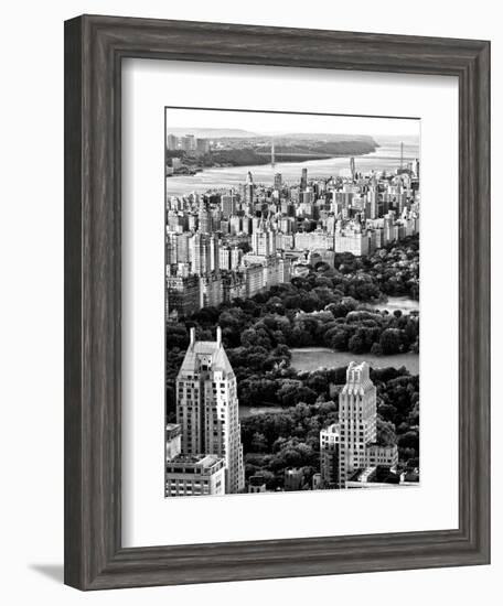 Uptown Manhattan and Central Park from the Viewing Deck of Rockefeller Center, New York-Philippe Hugonnard-Framed Photographic Print