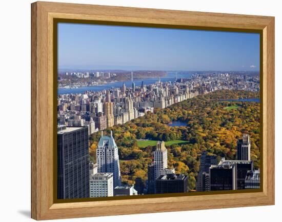 Uptown Manhattan and Central Park from the Viewing Deck of Rockerfeller Centre, New York City-Gavin Hellier-Framed Premier Image Canvas