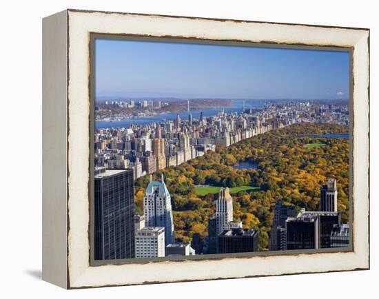 Uptown Manhattan and Central Park from the Viewing Deck of Rockerfeller Centre, New York City-Gavin Hellier-Framed Premier Image Canvas