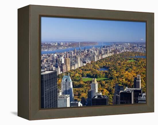 Uptown Manhattan and Central Park from the Viewing Deck of Rockerfeller Centre, New York City-Gavin Hellier-Framed Premier Image Canvas