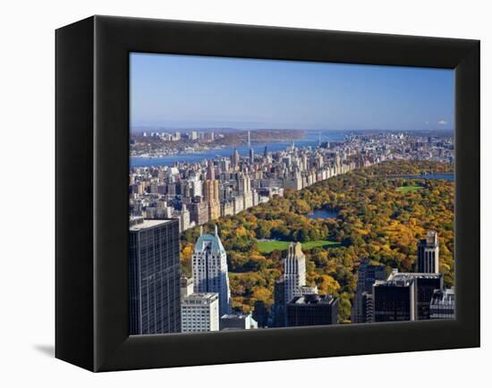 Uptown Manhattan and Central Park from the Viewing Deck of Rockerfeller Centre, New York City-Gavin Hellier-Framed Premier Image Canvas