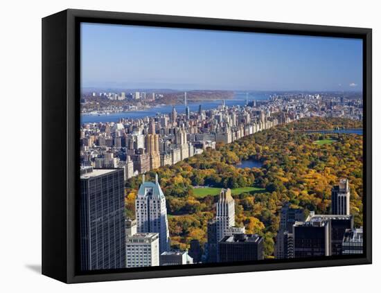 Uptown Manhattan and Central Park from the Viewing Deck of Rockerfeller Centre, New York City-Gavin Hellier-Framed Premier Image Canvas