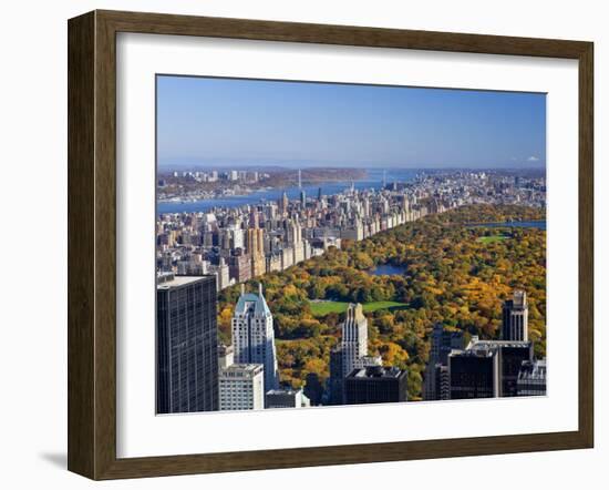 Uptown Manhattan and Central Park from the Viewing Deck of Rockerfeller Centre, New York City-Gavin Hellier-Framed Photographic Print