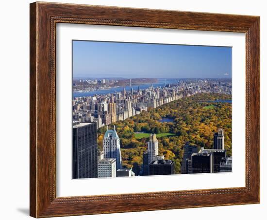 Uptown Manhattan and Central Park from the Viewing Deck of Rockerfeller Centre, New York City-Gavin Hellier-Framed Photographic Print