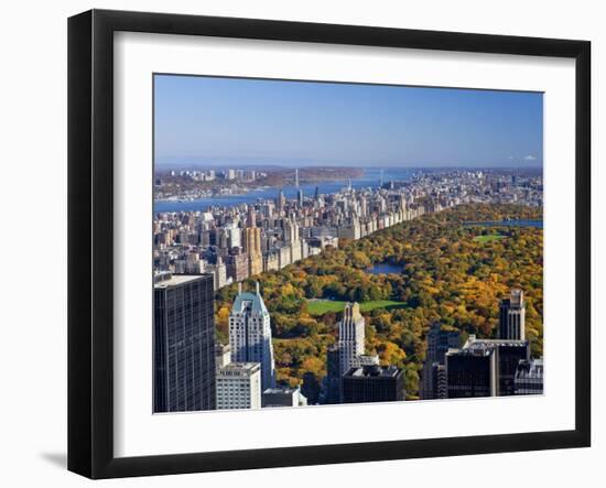 Uptown Manhattan and Central Park from the Viewing Deck of Rockerfeller Centre, New York City-Gavin Hellier-Framed Photographic Print