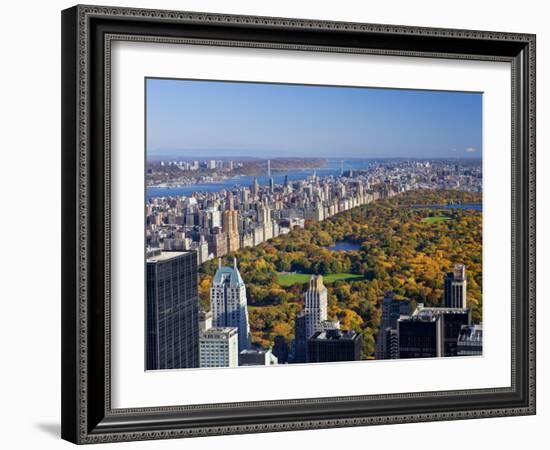 Uptown Manhattan and Central Park from the Viewing Deck of Rockerfeller Centre, New York City-Gavin Hellier-Framed Photographic Print