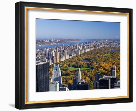 Uptown Manhattan and Central Park from the Viewing Deck of Rockerfeller Centre, New York City-Gavin Hellier-Framed Photographic Print