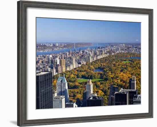 Uptown Manhattan and Central Park from the Viewing Deck of Rockerfeller Centre, New York City-Gavin Hellier-Framed Photographic Print