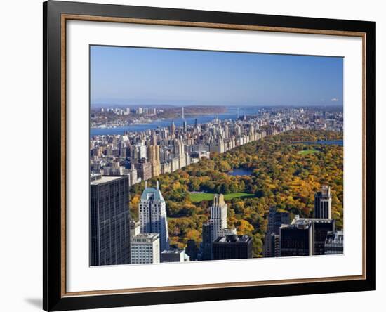 Uptown Manhattan and Central Park from the Viewing Deck of Rockerfeller Centre, New York City-Gavin Hellier-Framed Photographic Print