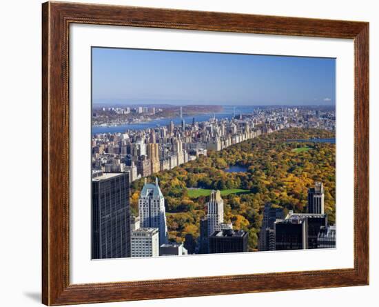 Uptown Manhattan and Central Park from the Viewing Deck of Rockerfeller Centre, New York City-Gavin Hellier-Framed Photographic Print