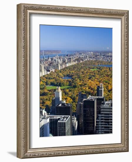 Uptown Manhattan and Central Park from the Viewing Deck of Rockerfeller Centre, New York City-Gavin Hellier-Framed Photographic Print