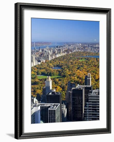 Uptown Manhattan and Central Park from the Viewing Deck of Rockerfeller Centre, New York City-Gavin Hellier-Framed Photographic Print