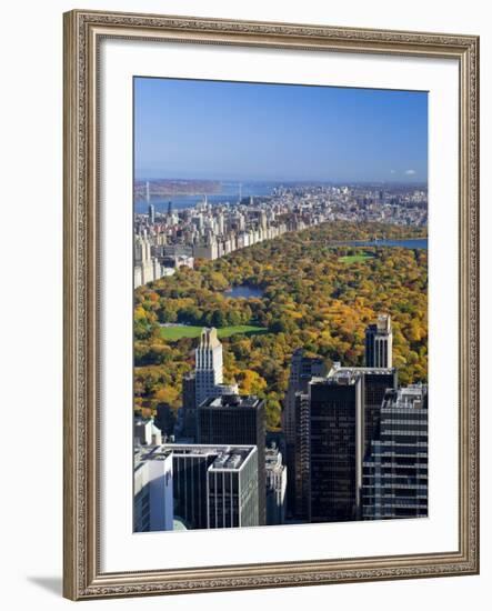 Uptown Manhattan and Central Park from the Viewing Deck of Rockerfeller Centre, New York City-Gavin Hellier-Framed Photographic Print