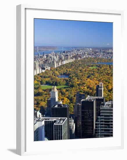 Uptown Manhattan and Central Park from the Viewing Deck of Rockerfeller Centre, New York City-Gavin Hellier-Framed Photographic Print