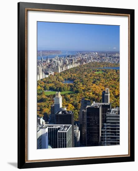 Uptown Manhattan and Central Park from the Viewing Deck of Rockerfeller Centre, New York City-Gavin Hellier-Framed Photographic Print