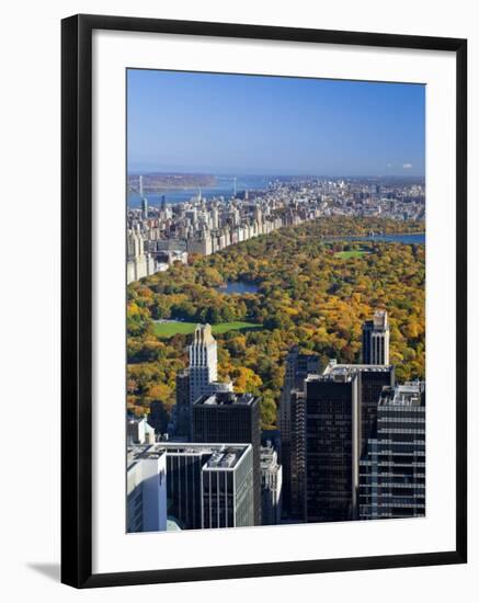 Uptown Manhattan and Central Park from the Viewing Deck of Rockerfeller Centre, New York City-Gavin Hellier-Framed Photographic Print