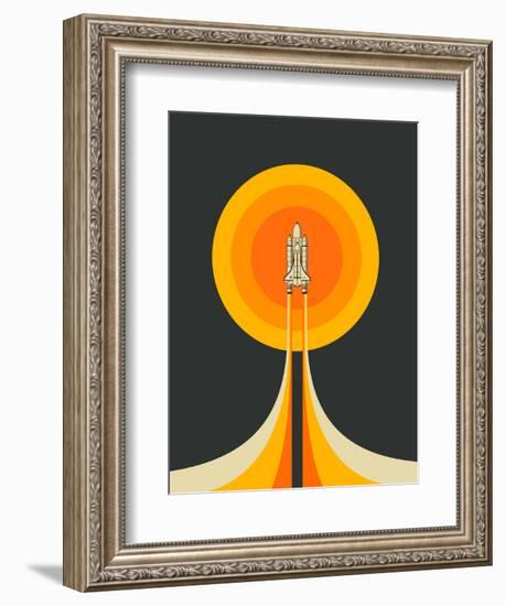 Upward-Jazzberry Blue-Framed Premium Giclee Print