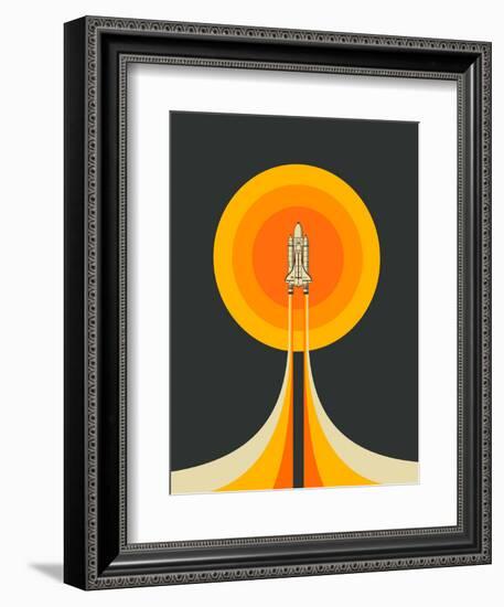 Upward-Jazzberry Blue-Framed Premium Giclee Print