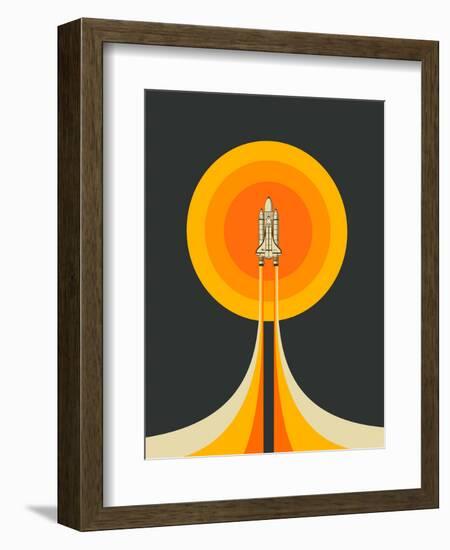 Upward-Jazzberry Blue-Framed Art Print