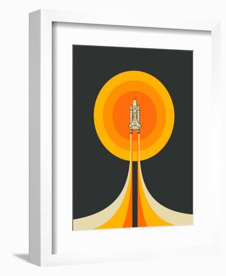 Upward-Jazzberry Blue-Framed Art Print