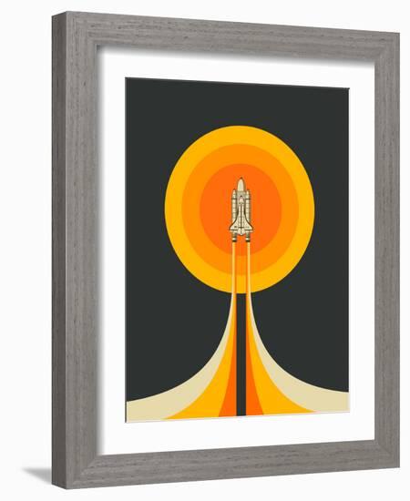 Upward-Jazzberry Blue-Framed Art Print