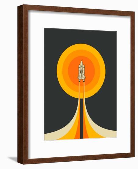 Upward-Jazzberry Blue-Framed Art Print