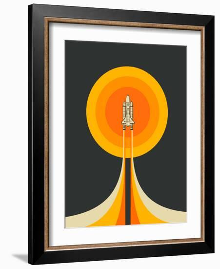 Upward-Jazzberry Blue-Framed Art Print