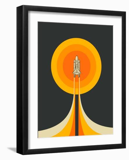 Upward-Jazzberry Blue-Framed Art Print