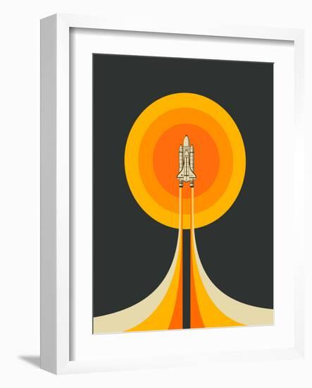 Upward-Jazzberry Blue-Framed Art Print