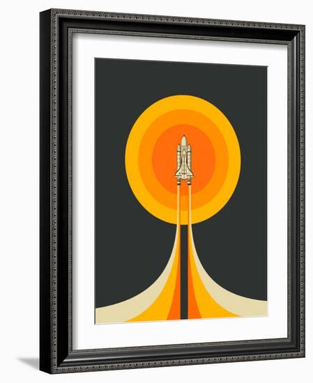 Upward-Jazzberry Blue-Framed Art Print