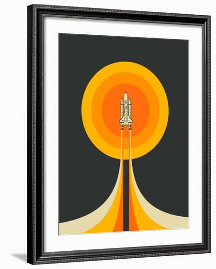 Upward-Jazzberry Blue-Framed Art Print